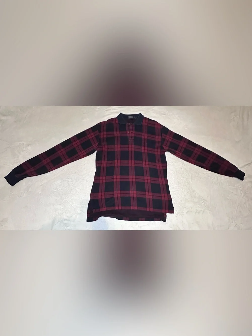 Ralph Lauren Navy and Red Plaid Polo